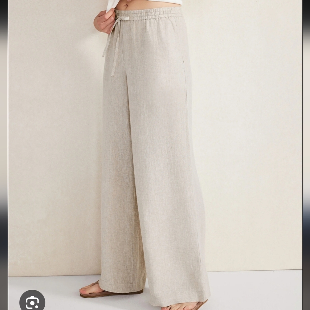 Talbot's Women's Linen/Cotton Blend Pants Boho Beachy Look